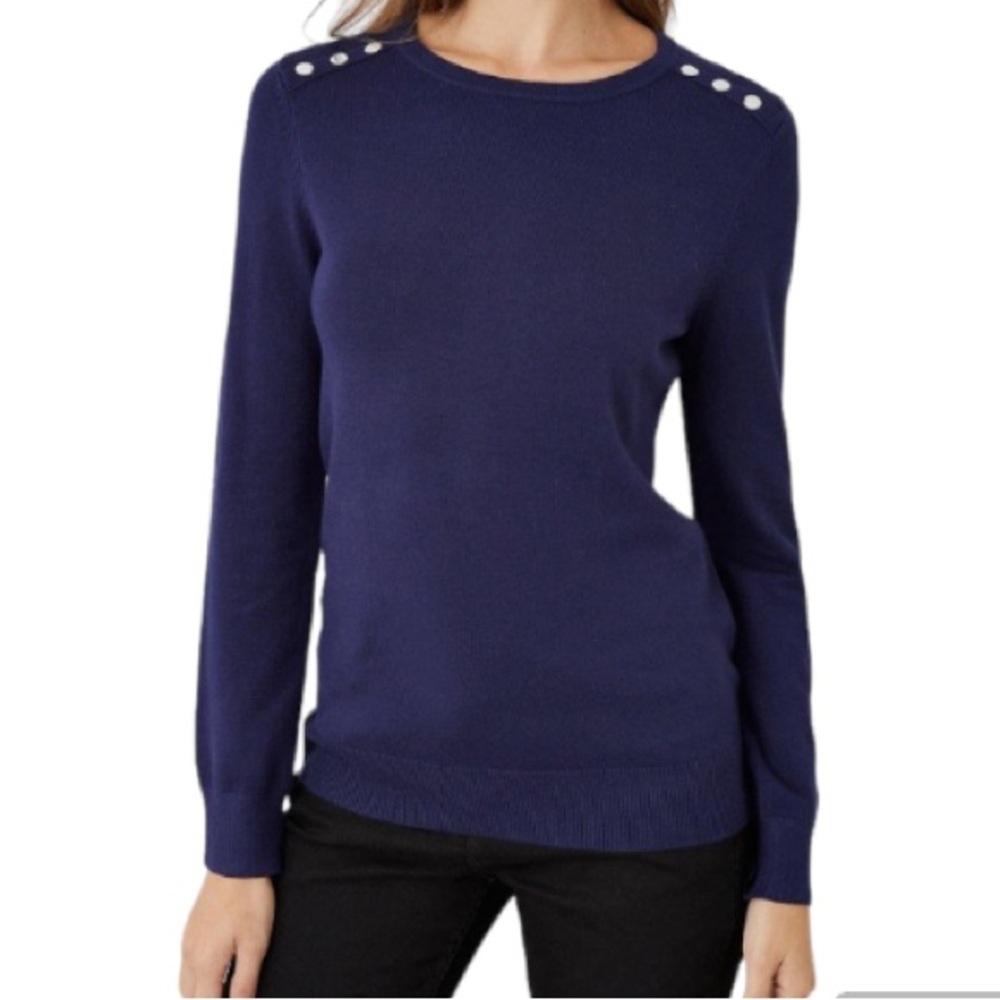 J.CREW 💯 Cashmere Blue Sweater Size M